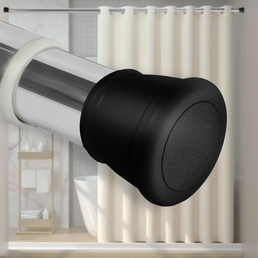 GRISHVA® Extendable Shower Curtain Rod  | Stainless Steel Tension Rod | No-Drill, Anti-Skid Spring Pull Curtain Rod for Bathroom, Kitchen & Windows