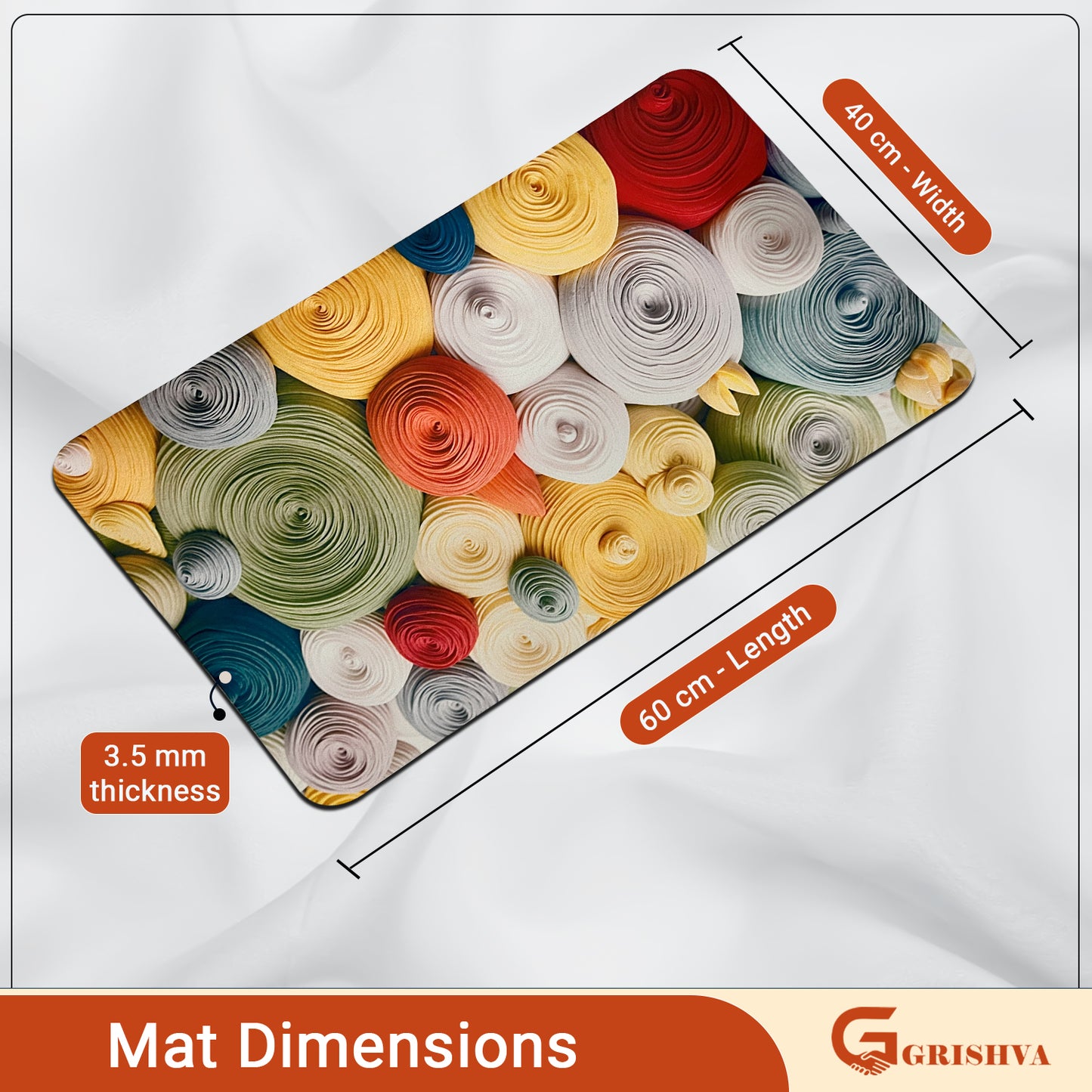 Grishva Premium Anti-Skid 3D Foam Print   Bath Mat – Soft, Water-Absorbent & Durable Design