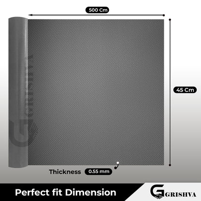 Waterproof Drawer Cabinet & Almirah Mat | Non-Slip, Washable & Cuttable Liner Mat for Shelves, Kitchen & Wardrobe(Grey)