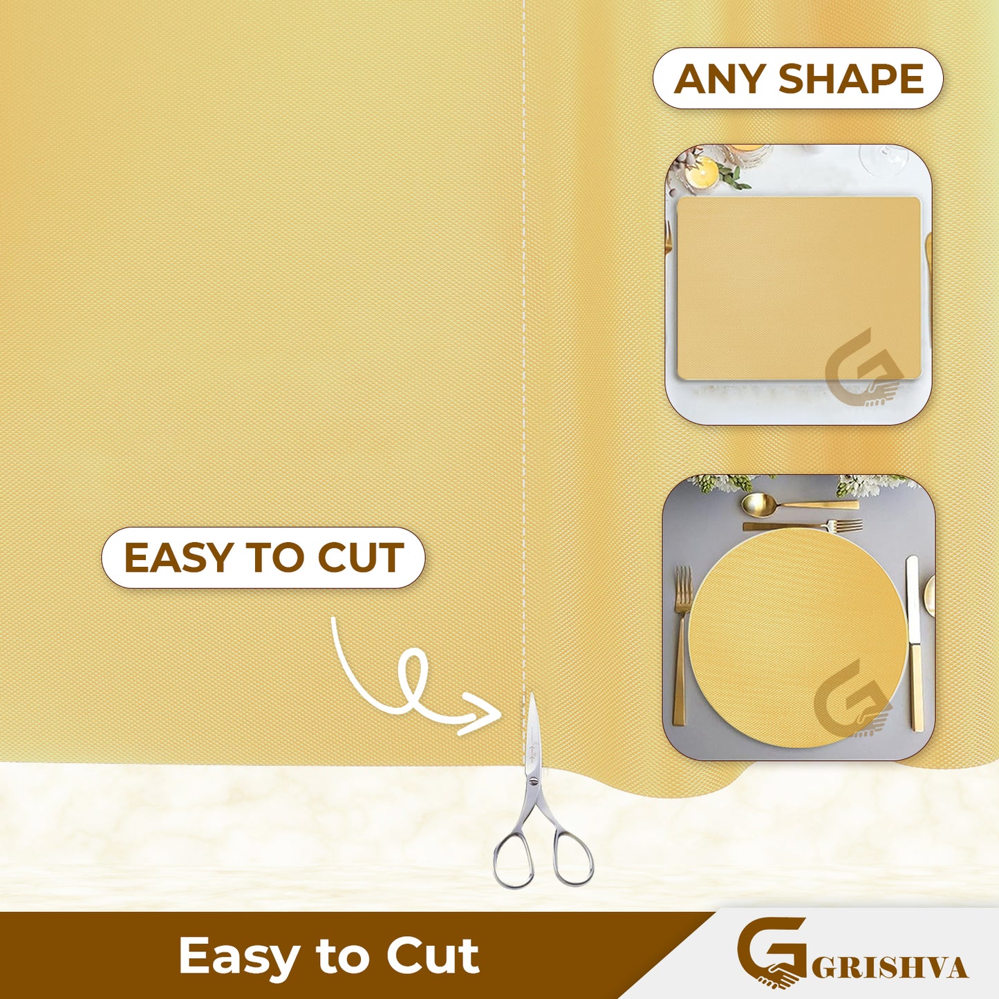 Waterproof Drawer Cabinet & Almirah Mat | Non-Slip, Washable & Cuttable Liner Mat for Shelves, Kitchen & Wardrobe(Beige)