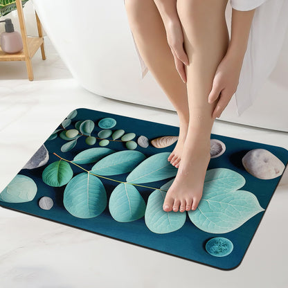 Grishva Premium Anti-Skid 3D Foam Print   Bath Mat – Soft, Water-Absorbent & Durable Design