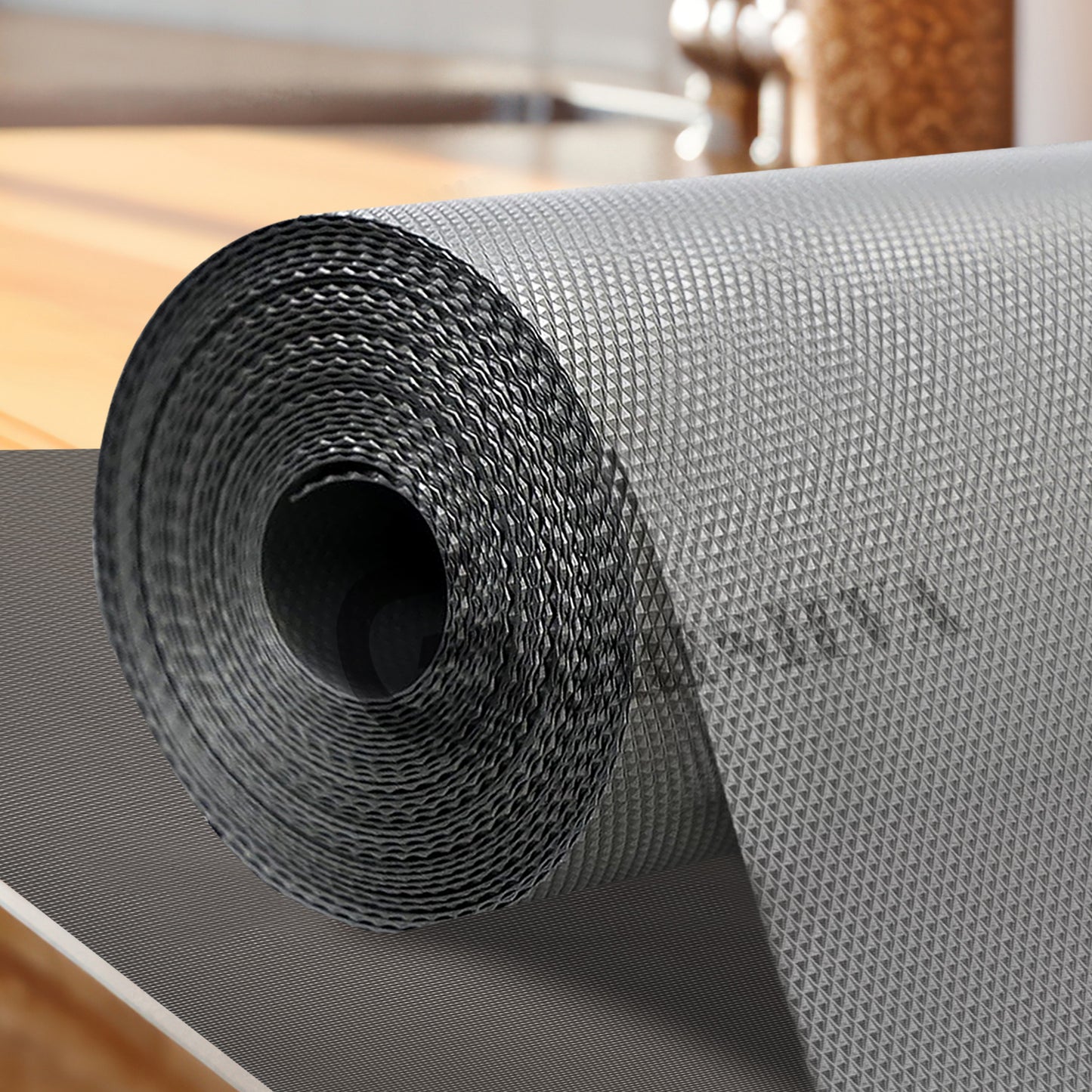 Waterproof Drawer Cabinet & Almirah Mat | Non-Slip, Washable & Cuttable Liner Mat for Shelves, Kitchen & Wardrobe(Grey)