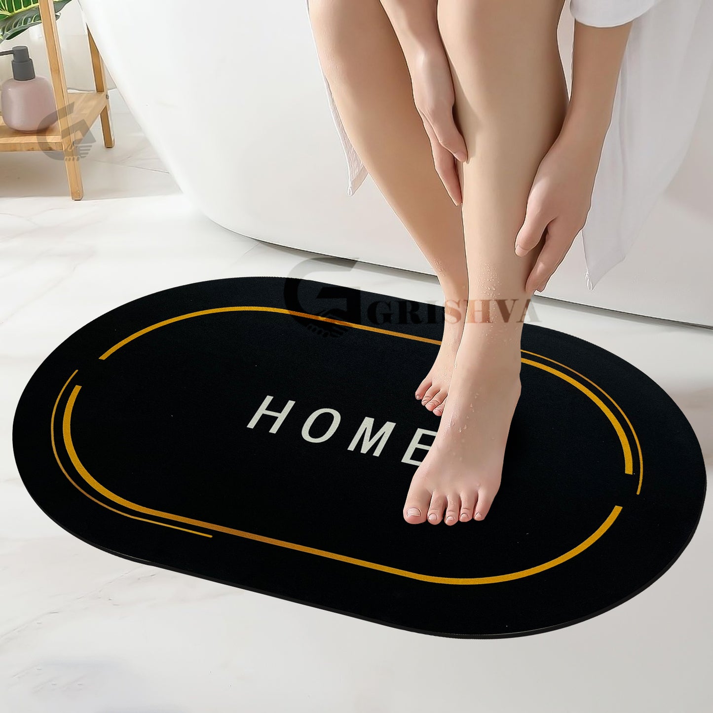 Premium 3.5mm Grey Anti-Skid Water Soaking Home Mat – Soft, Quick-Dry & Durable for Bathroom or Floor Use