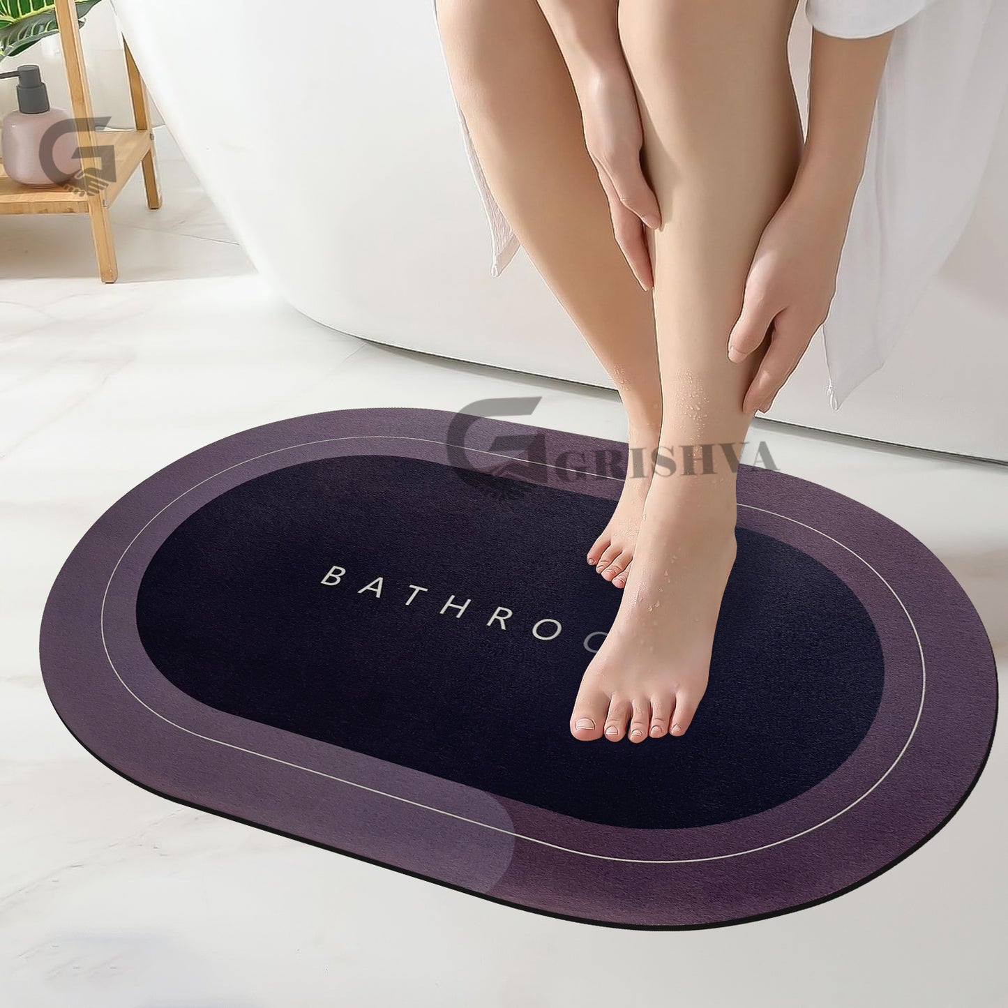 3.5mm Anti-Skid Water Soaking Bathroom Floor Mat – Pink  | Soft, Quick-Dry & Non-Slip Mat