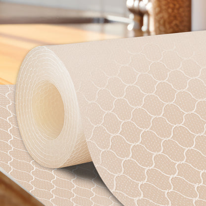 Waterproof Drawer Cabinet & Almirah Mat | Non-Slip, Washable & Cuttable Liner Mat for Shelves, Kitchen & Wardrobe(White-Net)