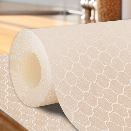 Waterproof Drawer Cabinet & Almirah Mat | Non-Slip, Washable & Cuttable Liner Mat for Shelves, Kitchen & Wardrobe(White-Net)