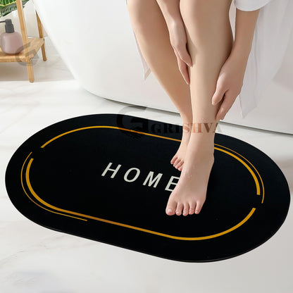 Premium 3.5mm Golden Black Anti-Skid Water Soaking Home Mat – Soft, Quick-Dry & Durable for Bathroom or Floor Use