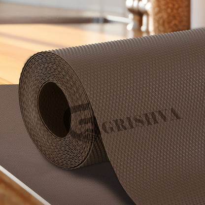 Waterproof Drawer Cabinet & Almirah Mat | Non-Slip, Washable & Cuttable Liner Mat for Shelves, Kitchen & Wardrobe(Coffee)