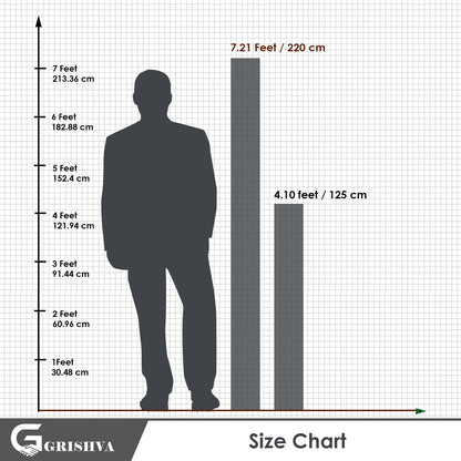 GRISHVA® Extendable Shower Curtain Rod  | Stainless Steel Tension Rod | No-Drill, Anti-Skid Spring Pull Curtain Rod for Bathroom, Kitchen & Windows