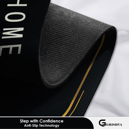 Premium 3.5mm Golden Black Anti-Skid Water Soaking Home Mat – Soft, Quick-Dry & Durable for Bathroom or Floor Use