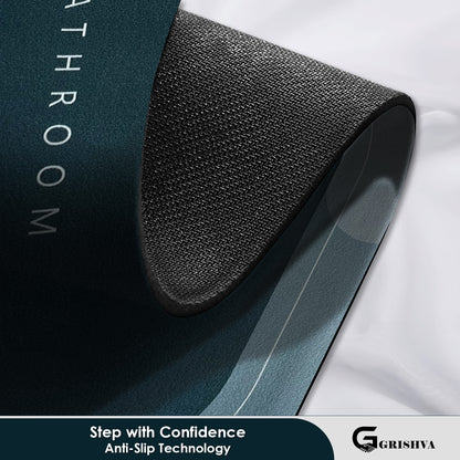 3.5mm Anti-Skid Water Soaking Bathroom Floor Mat – Green   | Soft, Quick-Dry & Non-Slip Mat