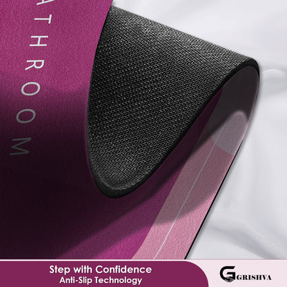 3.5mm Anti-Skid Water Soaking Bathroom Floor Mat – Pink  | Soft, Quick-Dry & Non-Slip Mat